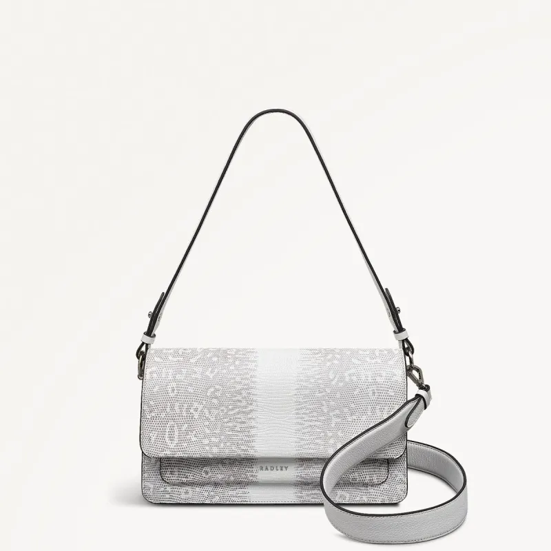 Leather Lane Leather Medium Flapover Shoulder Bag in Bright White - 110862 sold by Radley
