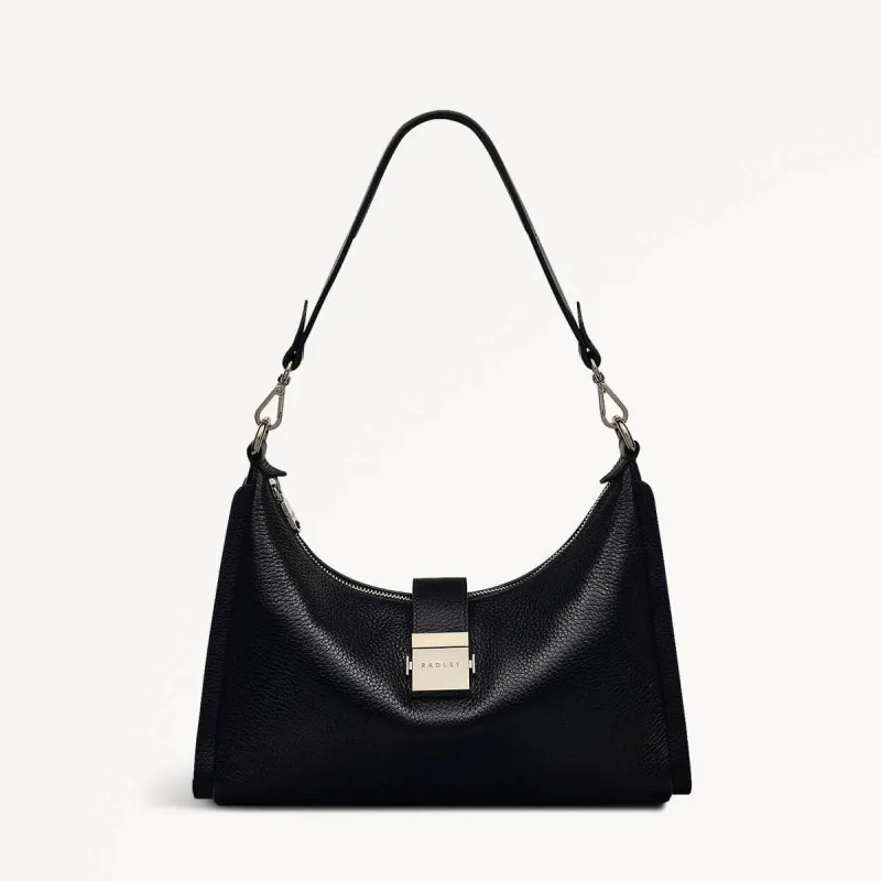 Sloane Street Leather Medium Ziptop Shoulder Bag in Black - 111342 sold by Radley
