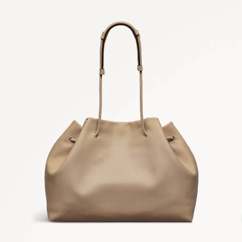 Blake Mews Leather Open Top Shoulder Bag in Stone - 110313 sold by Radley