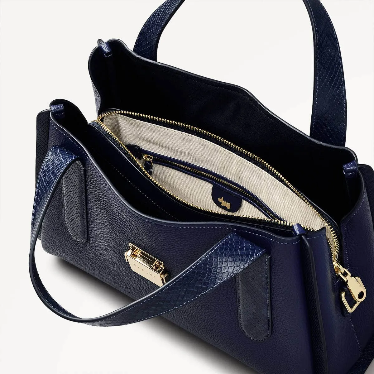 Sloane Street Leather Medium Ziptop Grab Bag in Evenfall - 110156 sold by Radley product image thumbnail 3