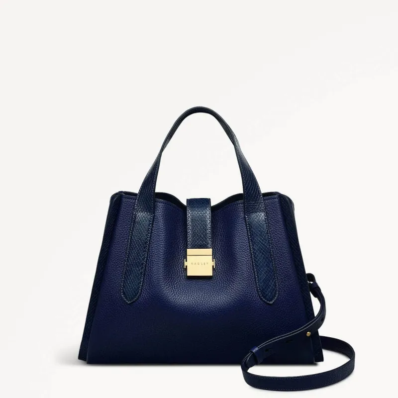Sloane Street Leather Medium Ziptop Grab Bag in Evenfall - 110156 sold by Radley