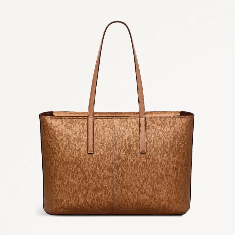 Newton Avenue Leather Large Ziptop Tote Bag in Chai - 111266 sold by Radley