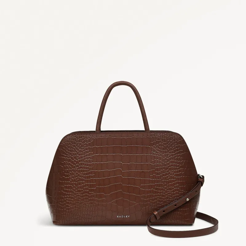 Liverpool Street Leather Medium Ziptop Grab Bag in Walnut - H2102208 sold by Radley