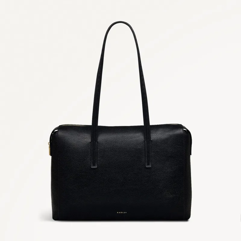 Eastcastle Street Leather Medium Ziptop Shoulder Bag in Black - 111220 sold by Radley