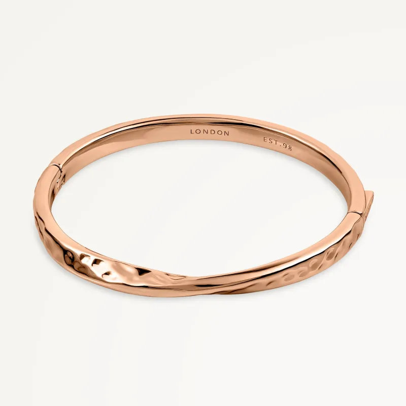 Beaton Close Hammer Effect Bangle Rose Gold - RYJ3488S sold by Radley