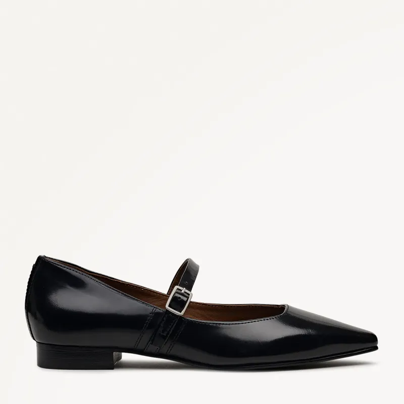 Patent Avenue Chip Toe Mary Jane Flat Black - 112531 sold by Radley