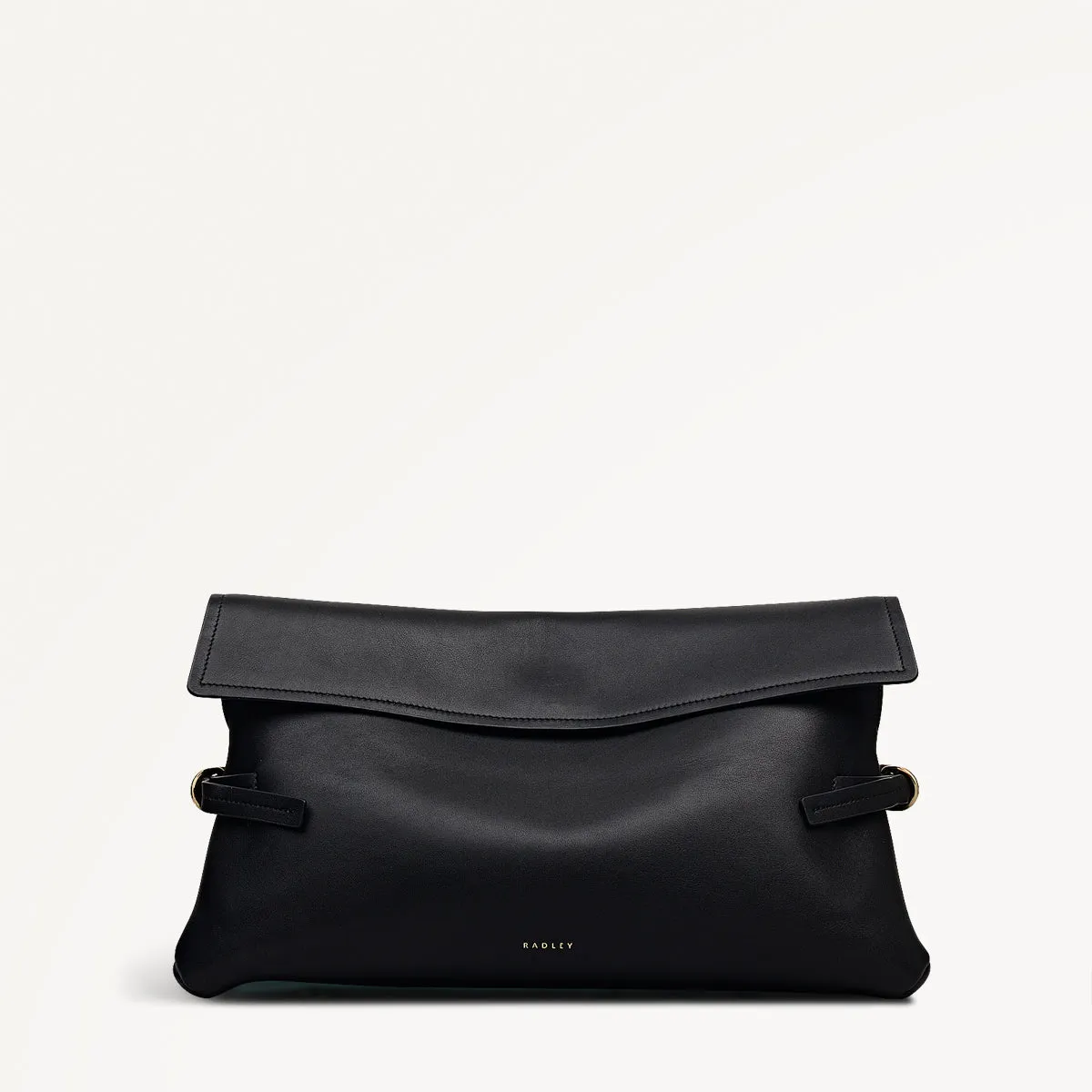 Fleet Street Leather Large Flapover Clutch Bag in Black - 112284 sold by Radley