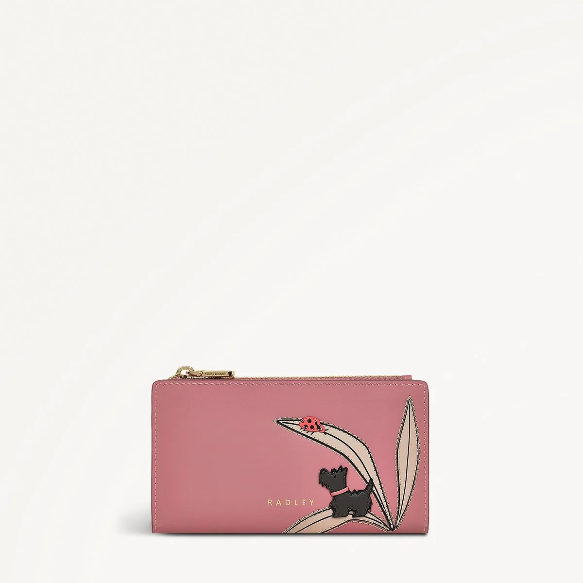 The Tales Of Spring Leather Medium Ziptop Wallet in Sienna Pink - 110798 sold by Radley