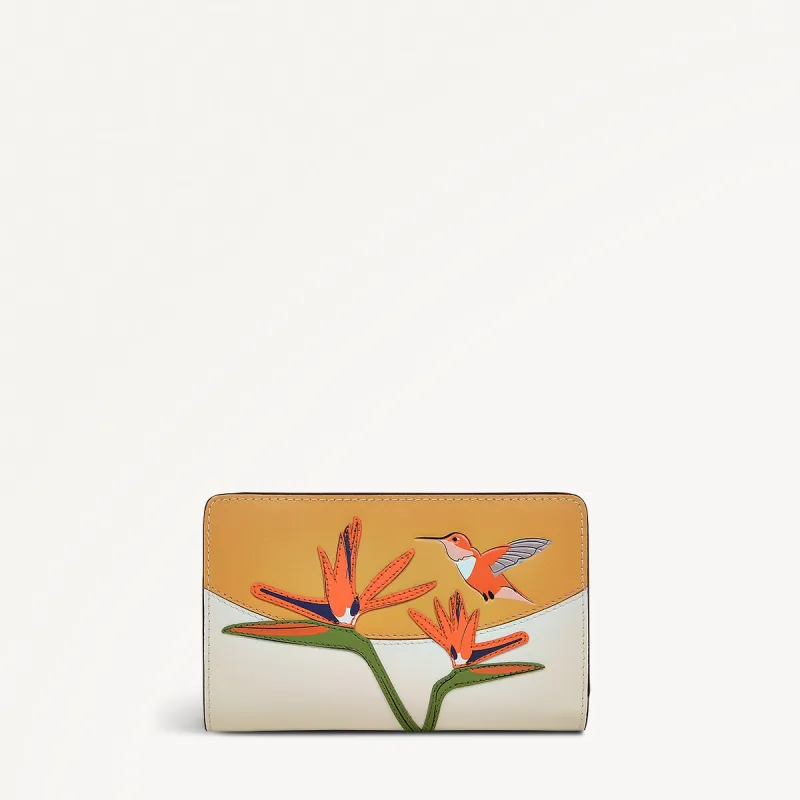 Bird Of Paradise Leather Medium Bifold Wallet in Chalk - 111486 sold by Radley