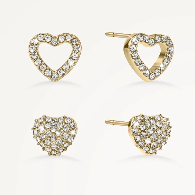 Heart Street Stoneset Heart Twinpack Earrin Gold - RYJ1582S sold by Radley