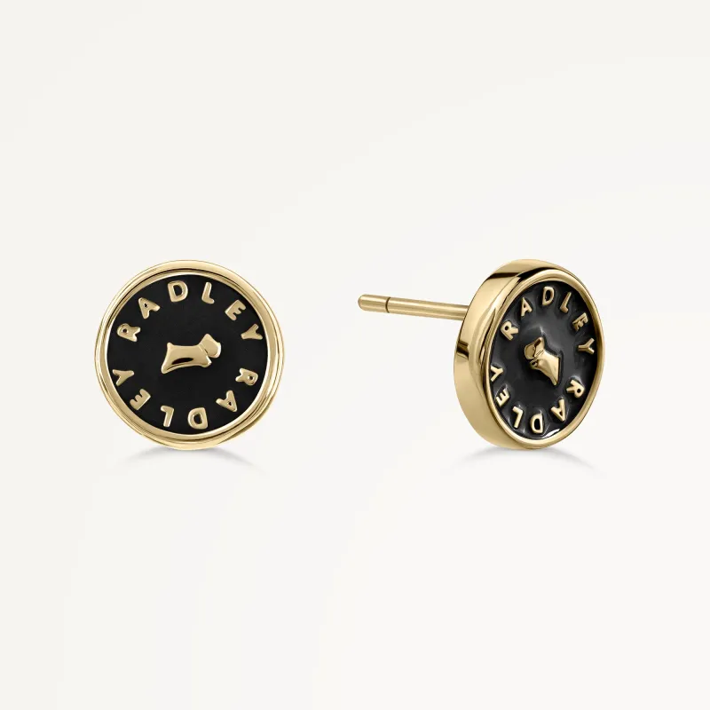 Brook Avenue Enamel Round Earrings Black - RYJ1574S sold by Radley
