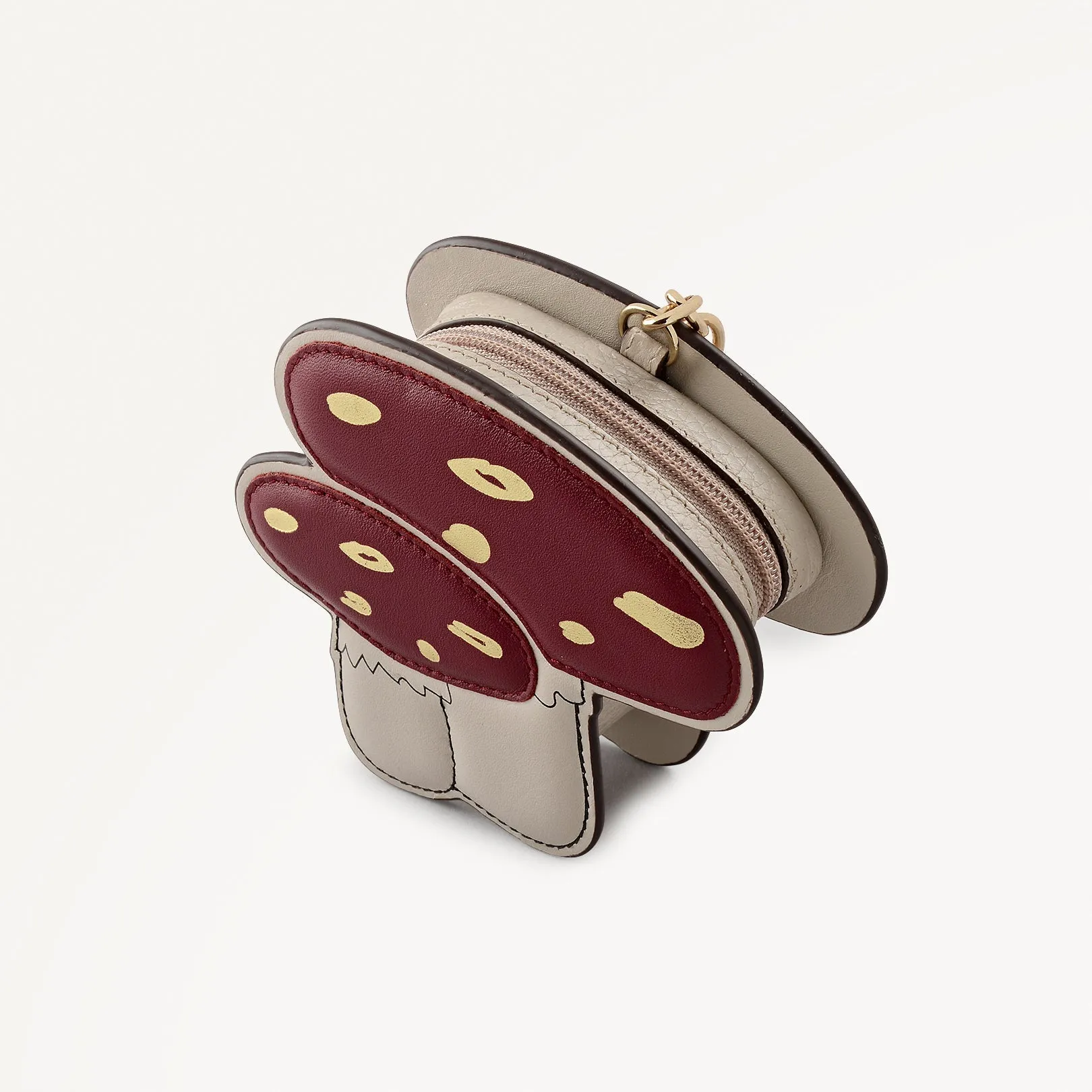 Mushroom Mate Leather Small Ziptop Coin Purse in Carmine - 112795 sold by Radley product image thumbnail 3