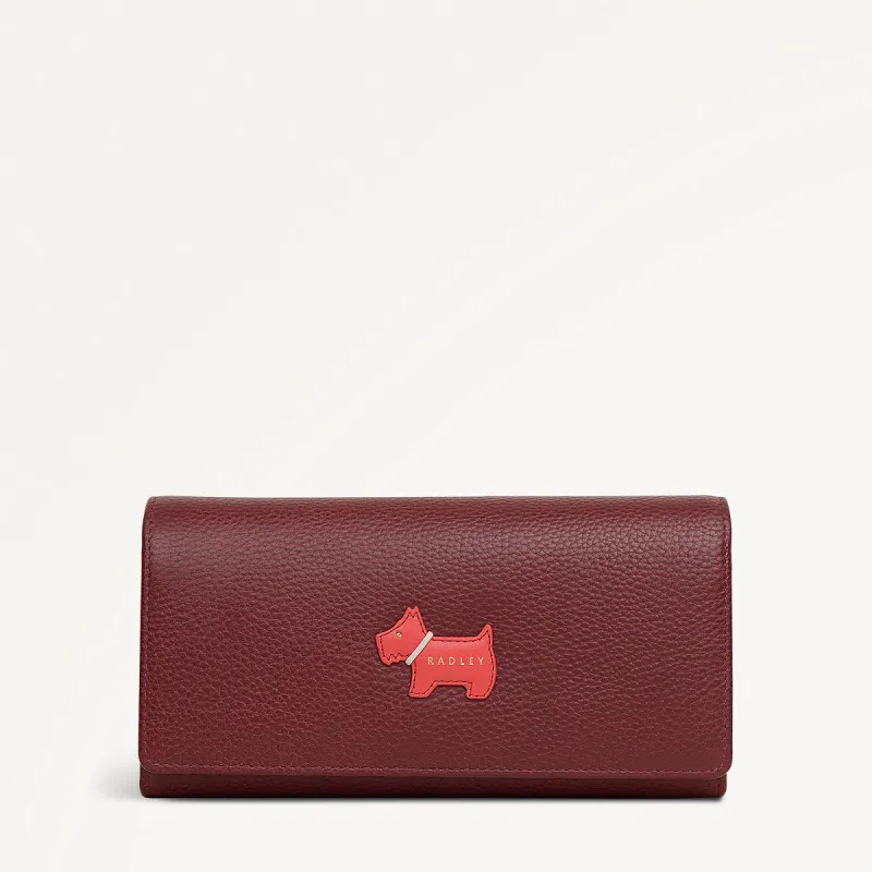 Loyal Radley Leather Extra Large Flapover Wallet in Merlot - 111970 sold by Radley