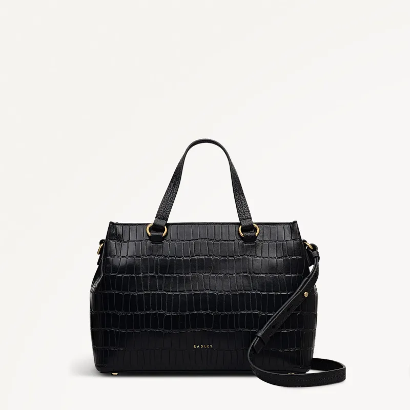 Eltham Mews Leather Small Ziptop Grab Bag in Black - 111961 sold by Radley