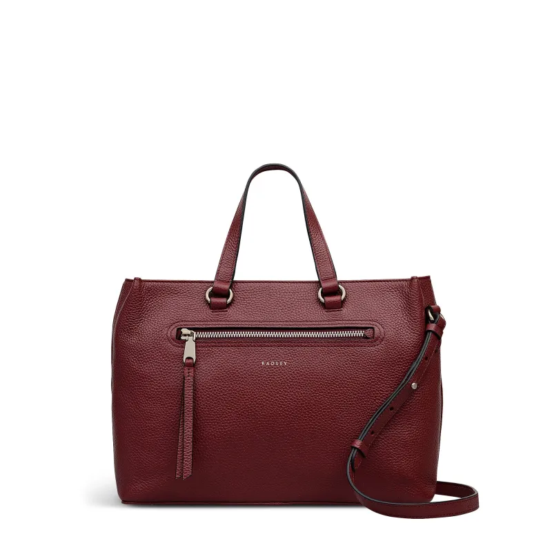 Pickwick Leather Medium Ziptop Grab Bag in Merlot - 111960 sold by Radley