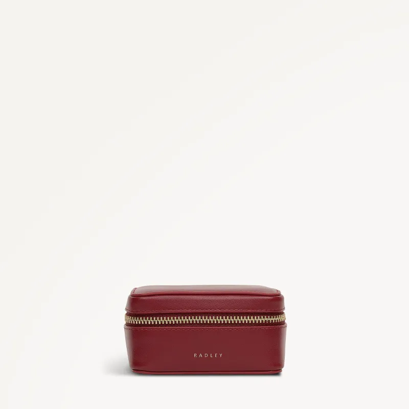 Commute Street Leather Small Zip Around Jewellery Box in Carmine - 112116 sold by Radley