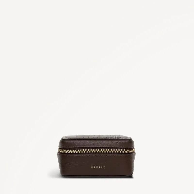 Commute Street Leather Small Zip Around Jewellery Box in Dark Oak - 112113 sold by Radley
