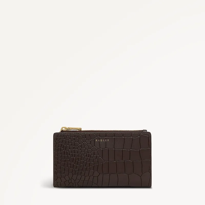 Coin Street Leather Medium Ziptop Wallet in Dark Oak - 112108 sold by Radley