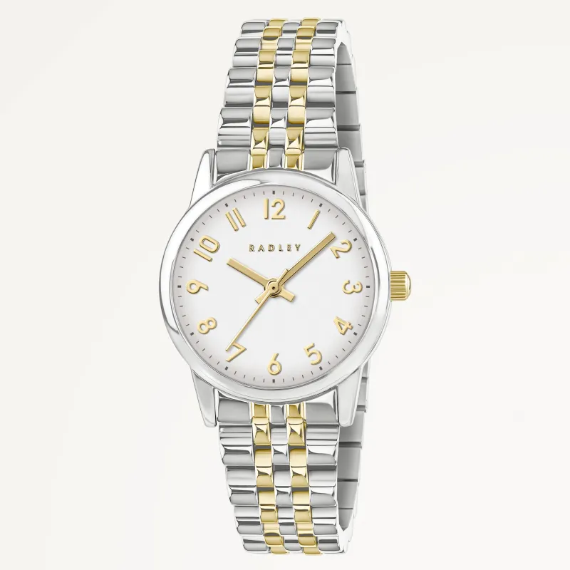Southwark Park Two Tone Link Bracelet Watch Silver - RY4677 made by Radley