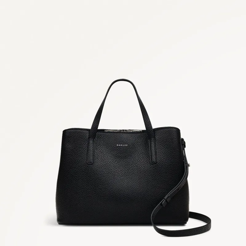 Dukes Place Leather Medium Ziptop Grab Bag in Black - H2464001 sold by Radley