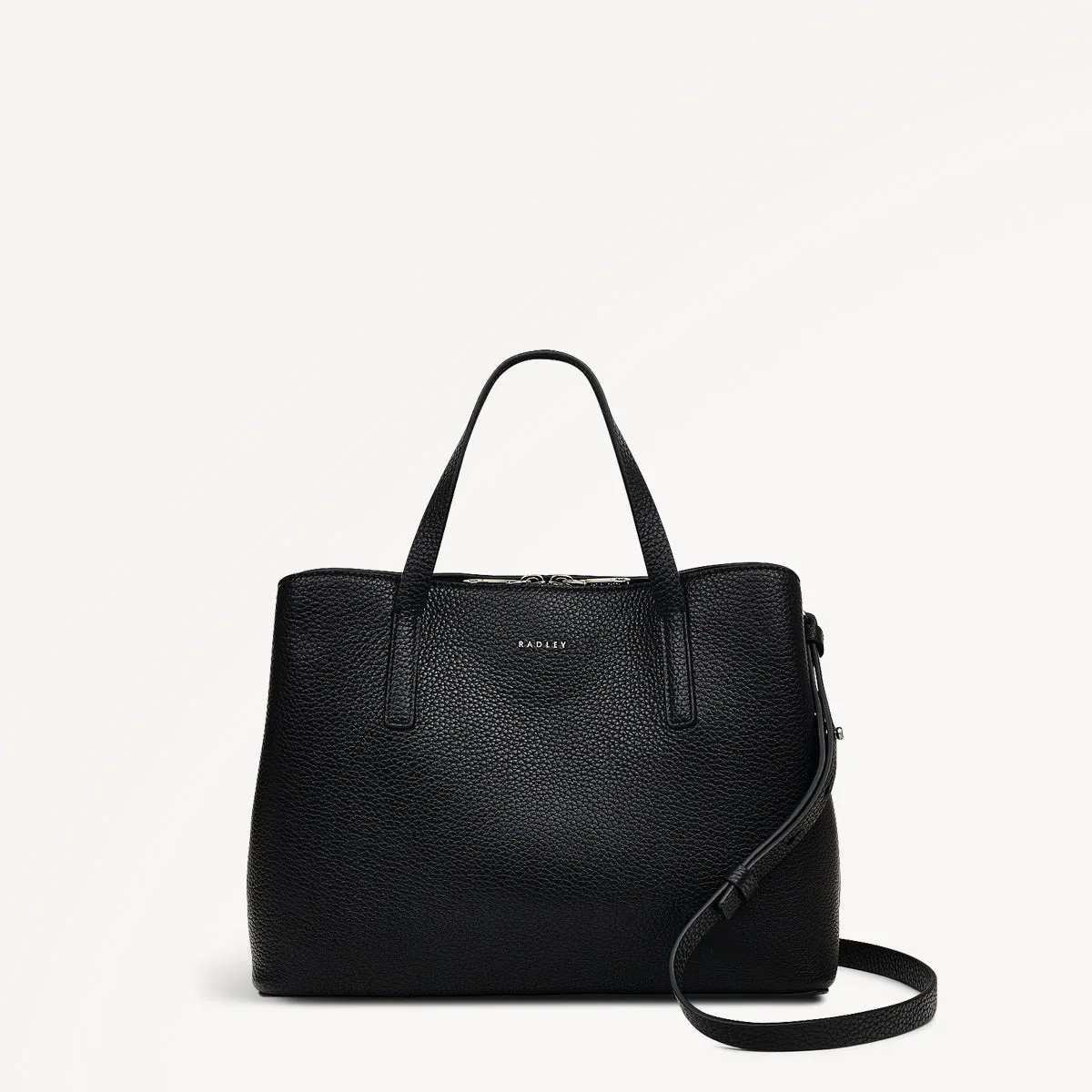 Dukes Place Leather Medium Ziptop Grab Bag in Black - H2464001 sold by Radley