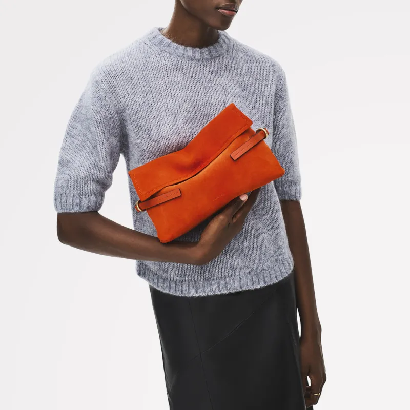 Fleet Street - Suede Medium Flapover Clutch Bag - RHE21904 sold by Radley