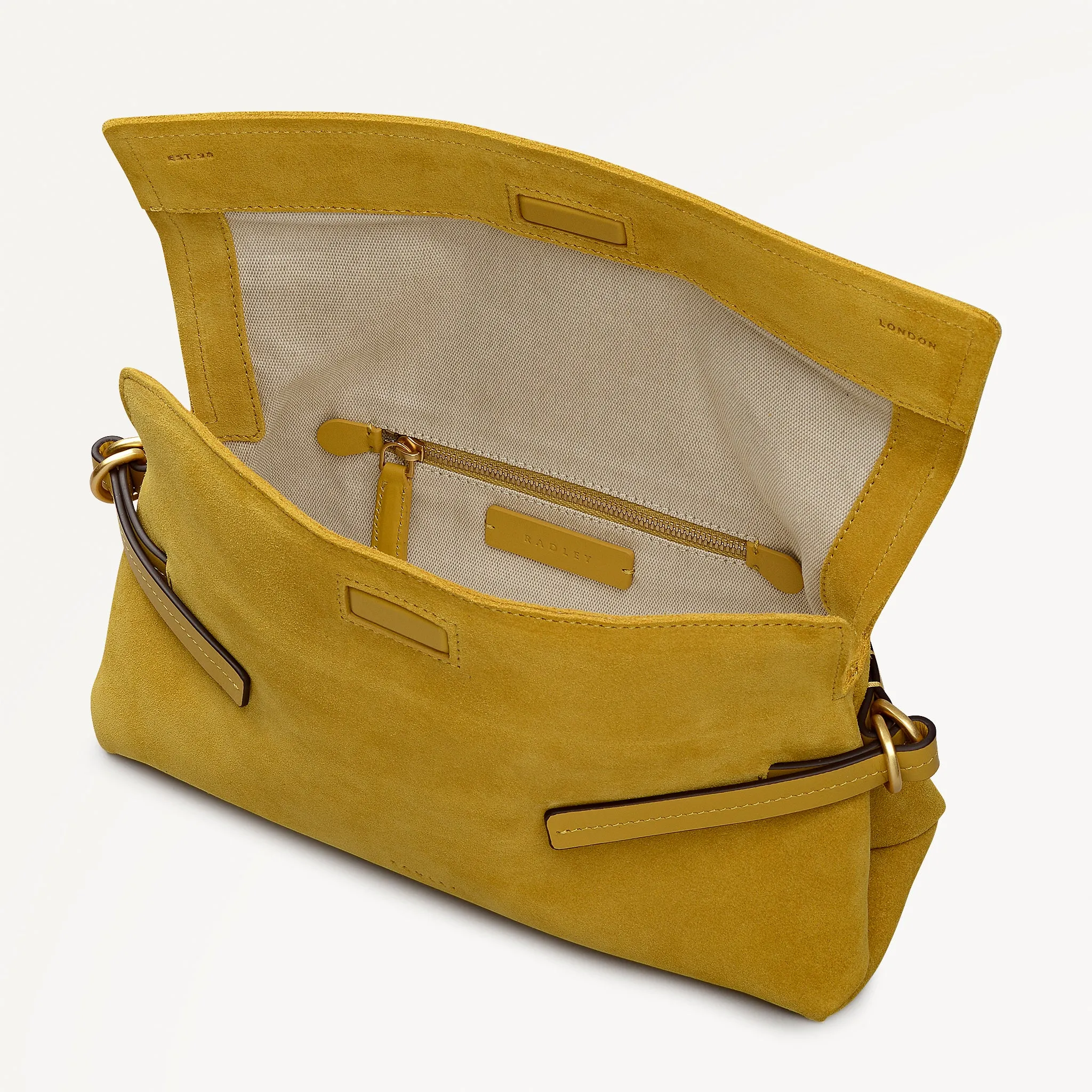 Fleet Street Leather Medium Flapover Clutch Bag in Ochre - 112305 sold by Radley product image thumbnail 4