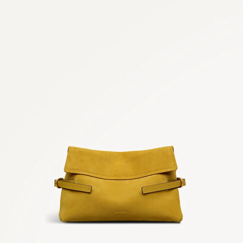 Fleet Street Leather Medium Flapover Clutch Bag in Ochre - 112305 sold by Radley