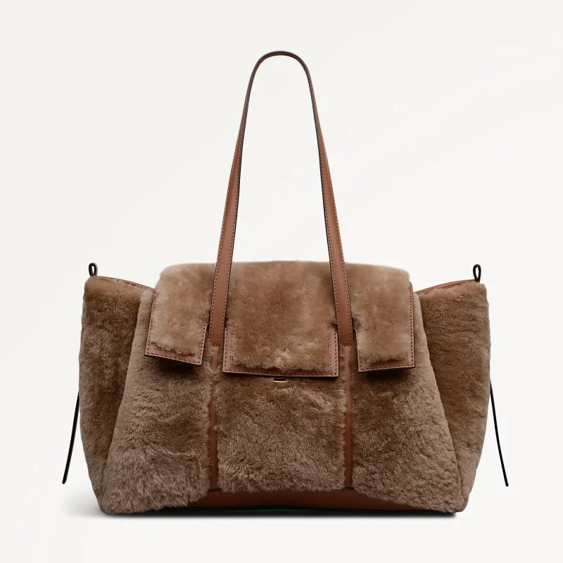 The Chancery Leather Medium Flapover Shoulder Bag in Saddle - 112255 sold by Radley