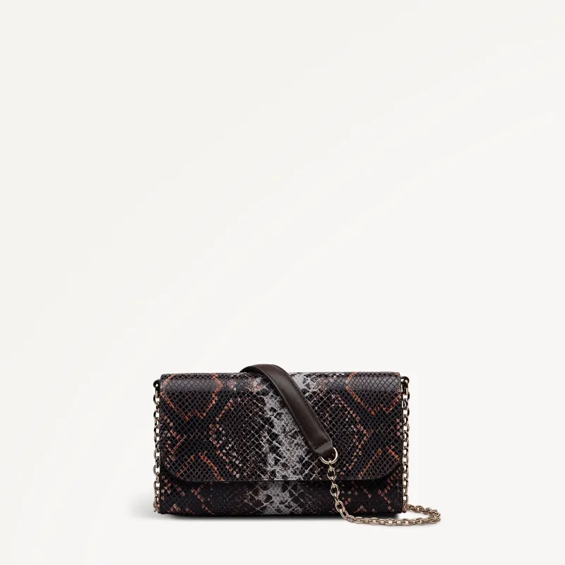 The Rathbone - Faux Snake Micro Flapover Cross Body Carmine - 112314 sold by Radley