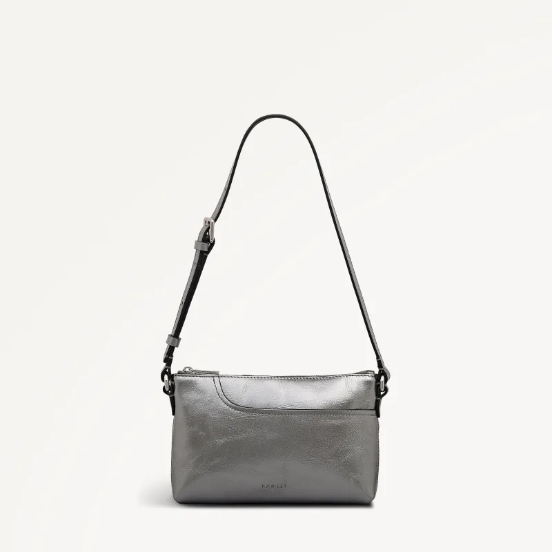 Pockets Leather Mini Ziptop Ew Shoulder Bag in Silver - 112310 sold by Radley