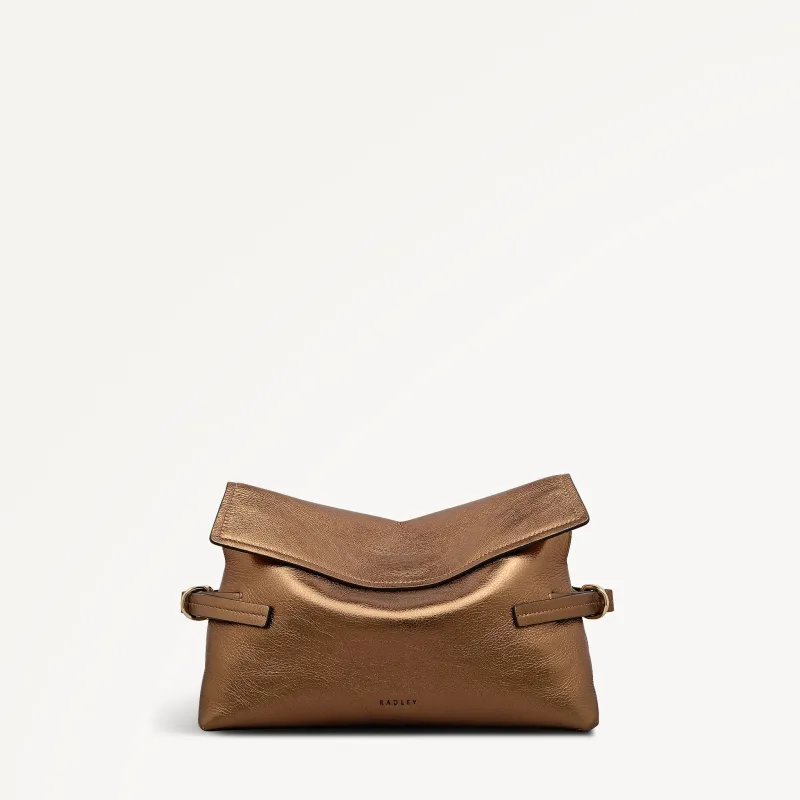 Fleet Street Leather Medium Flapover Clutch Bag in Olive Gold - 112308 sold by Radley