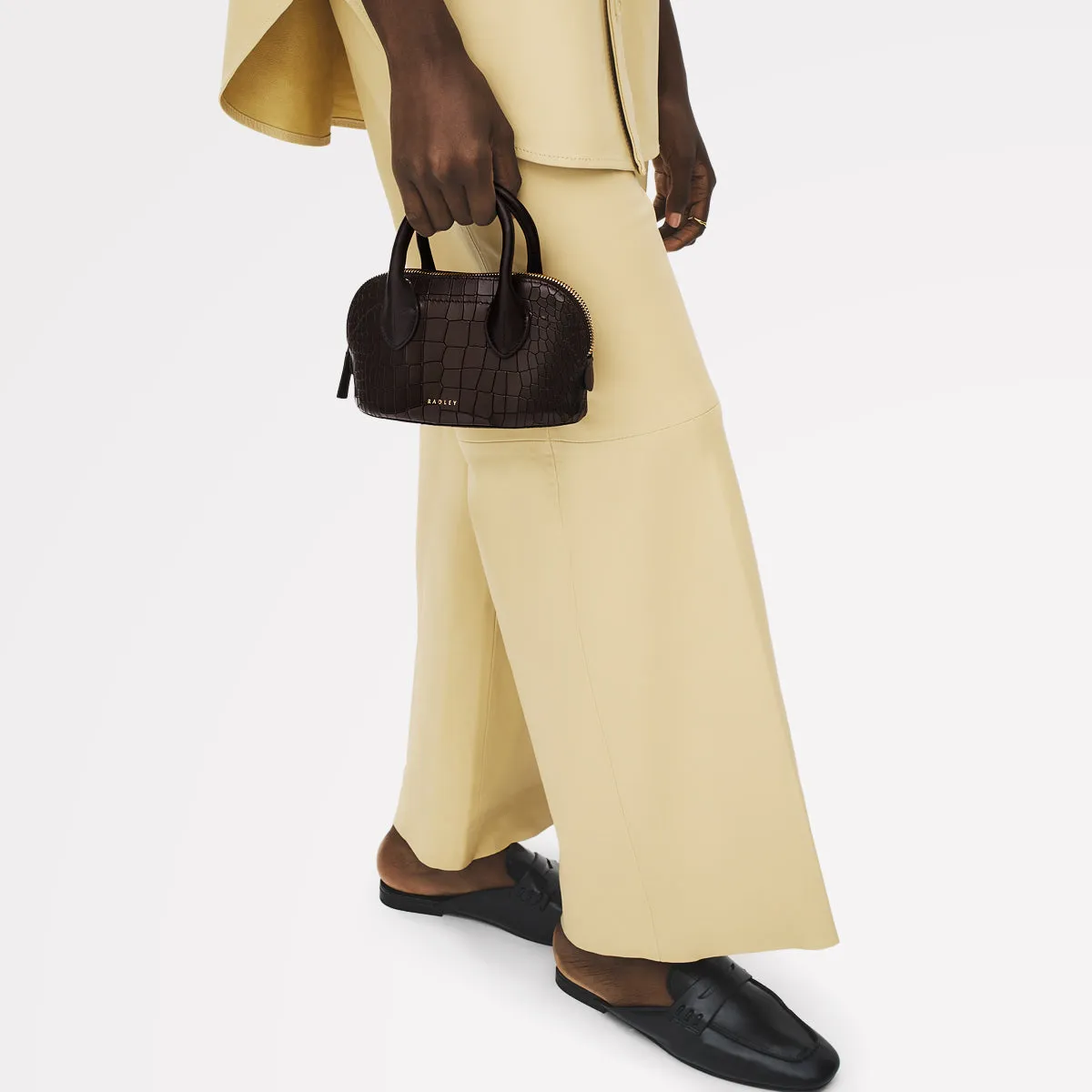 The Muriel Leather Mini Ziptop Grab Bag in Dark Oak - 112298 sold by Radley product image thumbnail 2