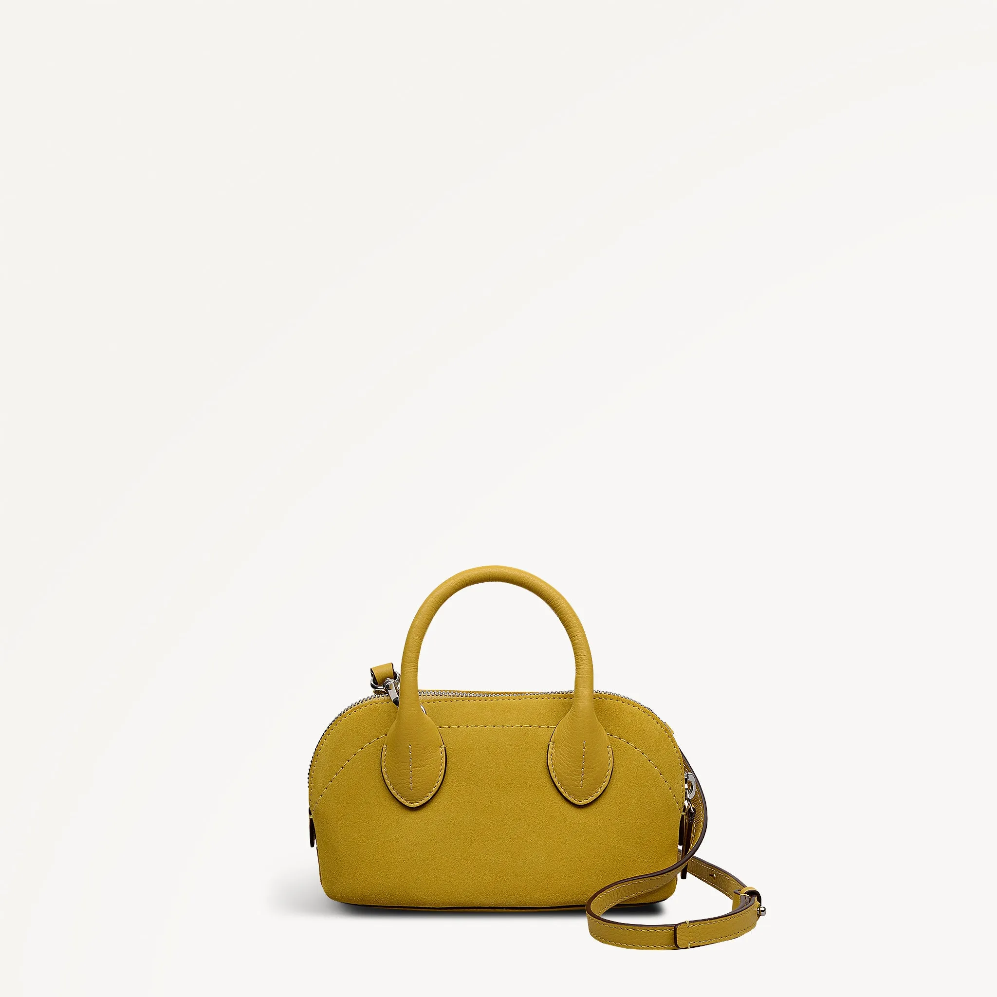 The Muriel Leather Micro Ziptop Grab Bag in Ochre - 112297 sold by Radley