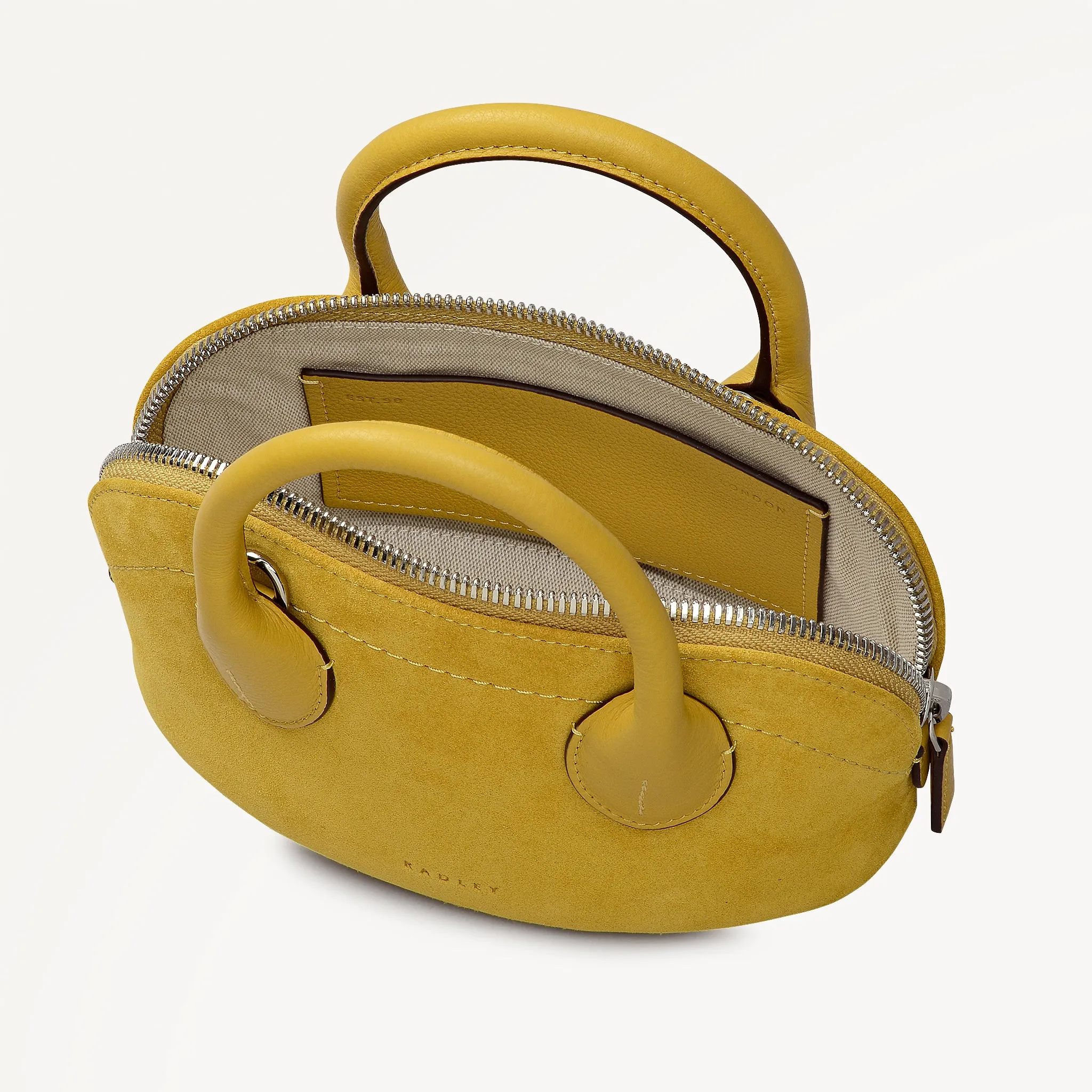 The Muriel Leather Micro Ziptop Grab Bag in Ochre - 112297 sold by Radley product image thumbnail 4