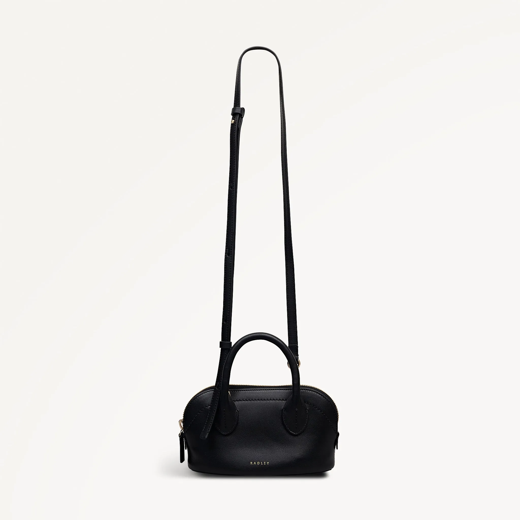 The Muriel Leather Micro Ziptop Grab Bag in Black - 112296 sold by Radley product image thumbnail 3
