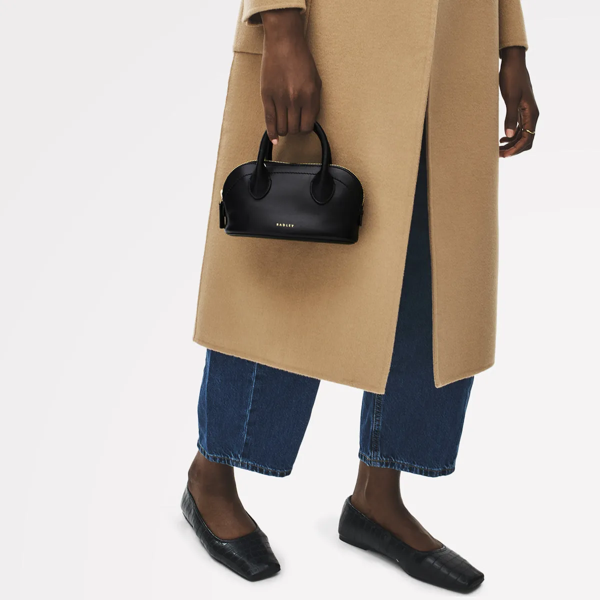 The Muriel Leather Micro Ziptop Grab Bag in Black - 112296 sold by Radley product image thumbnail 2