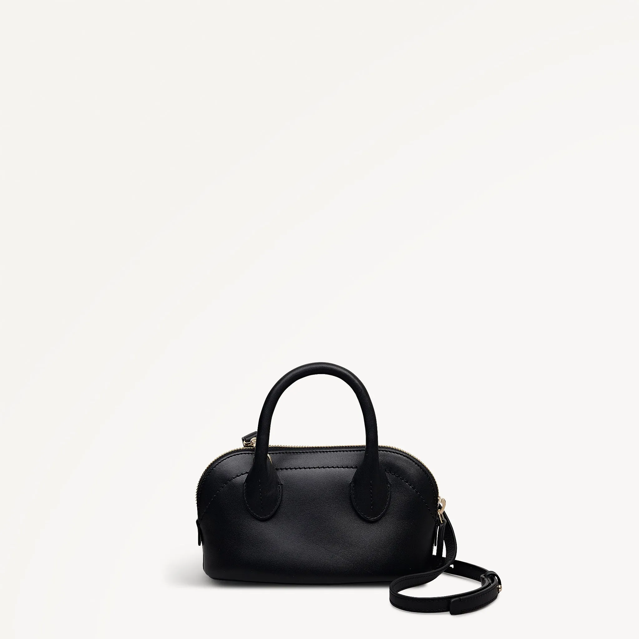The Muriel Leather Micro Ziptop Grab Bag in Black - 112296 sold by Radley