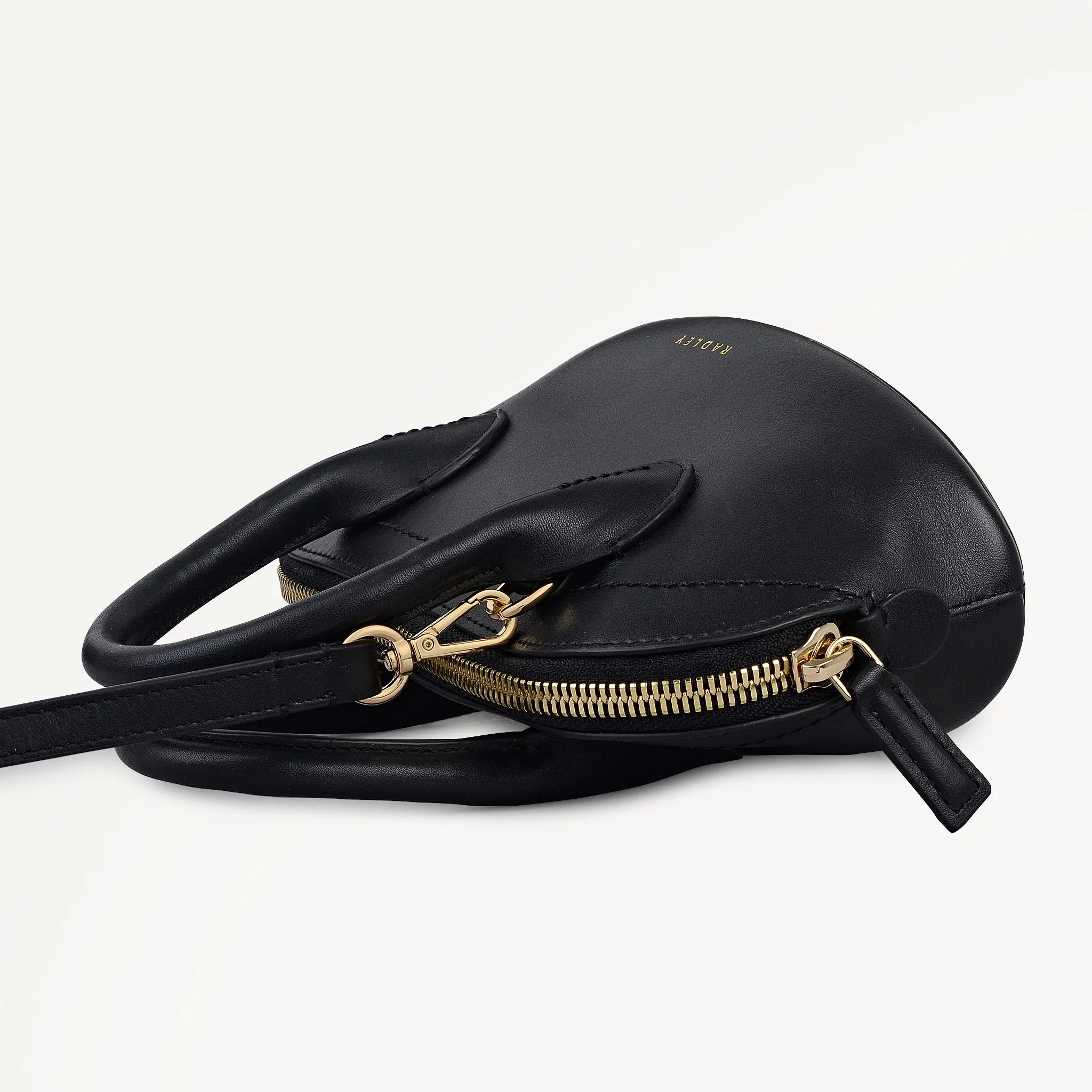The Muriel Leather Micro Ziptop Grab Bag in Black - 112296 sold by Radley product image thumbnail 5