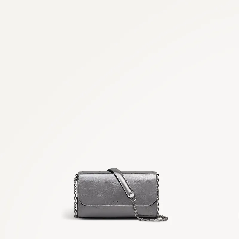 The Rathbone - Metallic Micro Flapover Cross Body Silver - 112313 sold by Radley