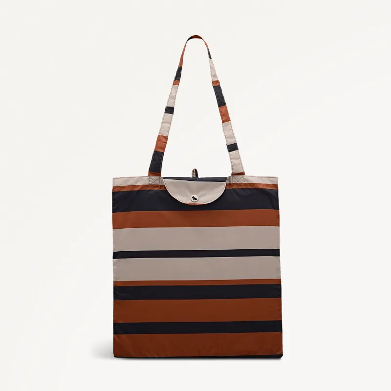 Stripe Fabric Responsible Foldaway in Snow - 112470 sold by Radley