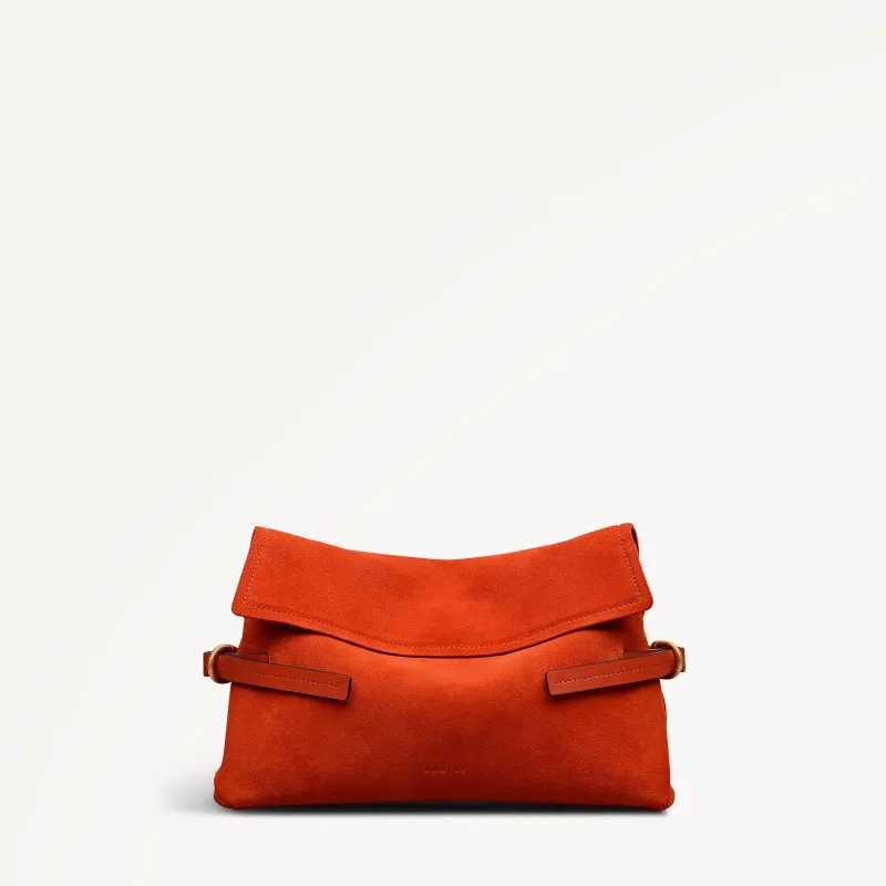 Fleet Street Leather Medium Flapover Clutch Bag in Flame - 112306 sold by Radley