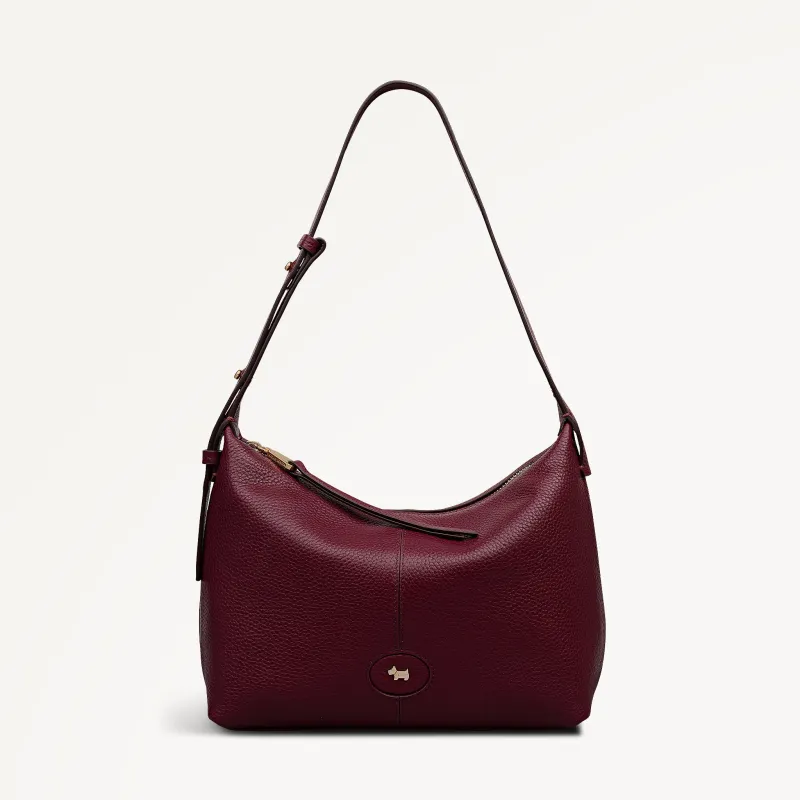 Maldon Mews Medium Ziptop Shoulder Dark Cherry - 112928 made by Radley