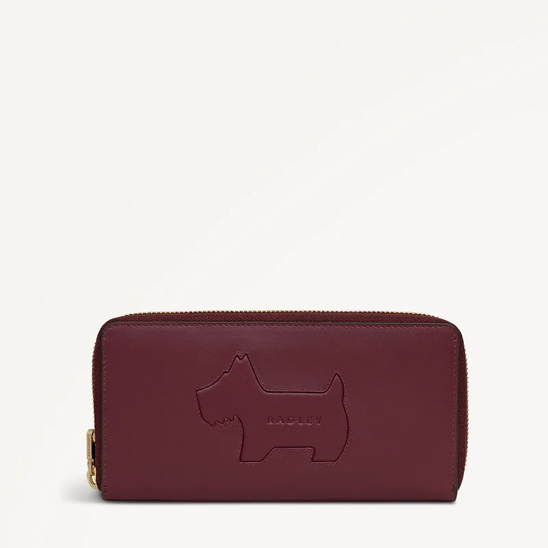 Hadley Lane Large Zip Around Wallet Dark Cherry - 112969 made by Radley