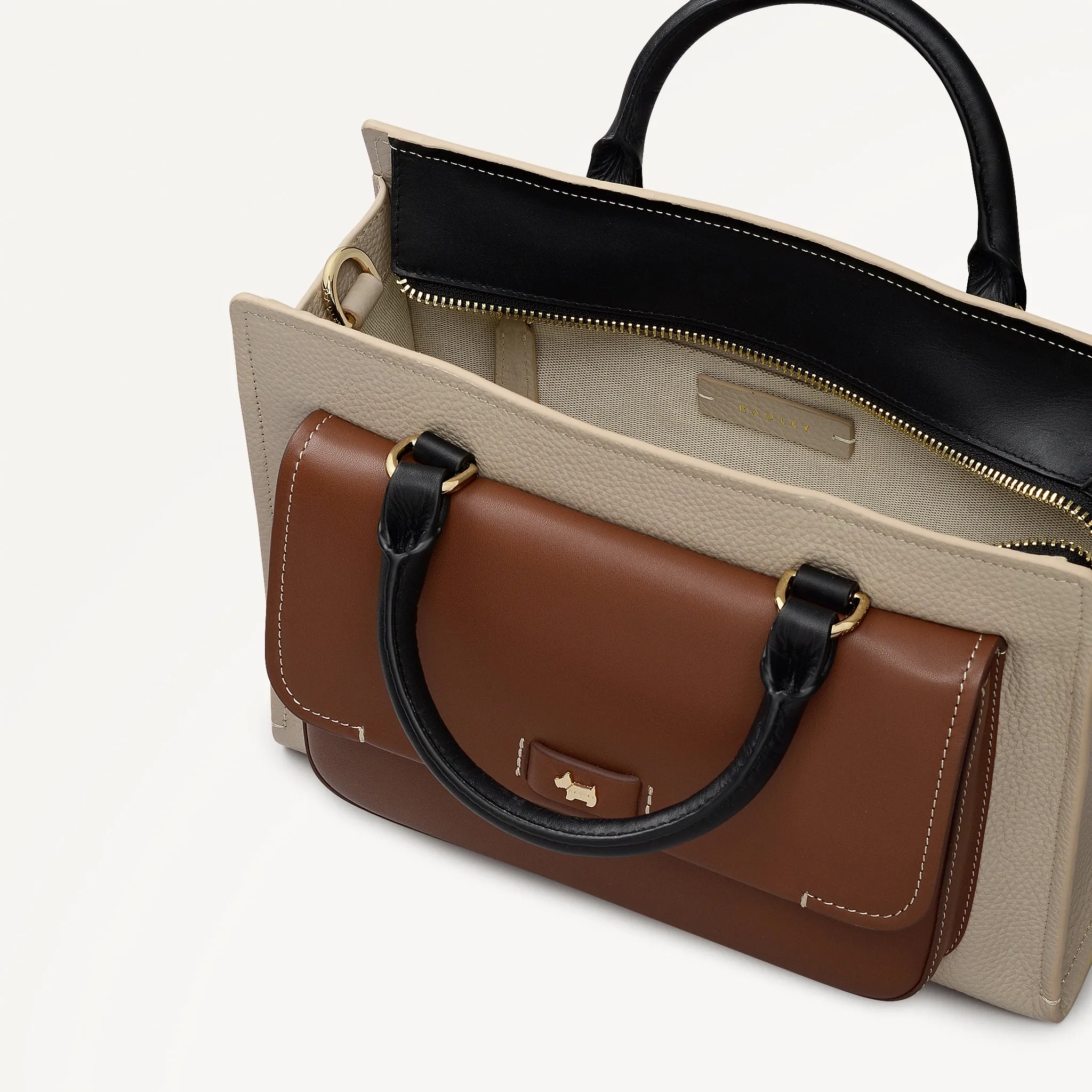 Talbot Way - Colourblock Medium Ziptop Grab Porcini - 112955 sold by Radley product image thumbnail 3