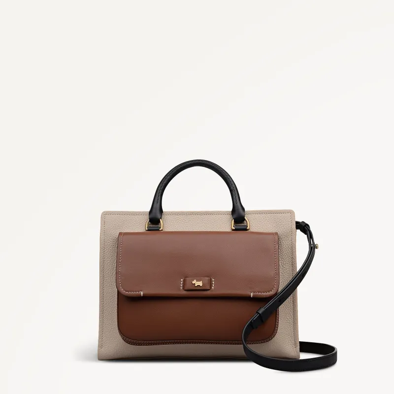 Talbot Way - Colourblock Medium Ziptop Grab Porcini - 112955 sold by Radley