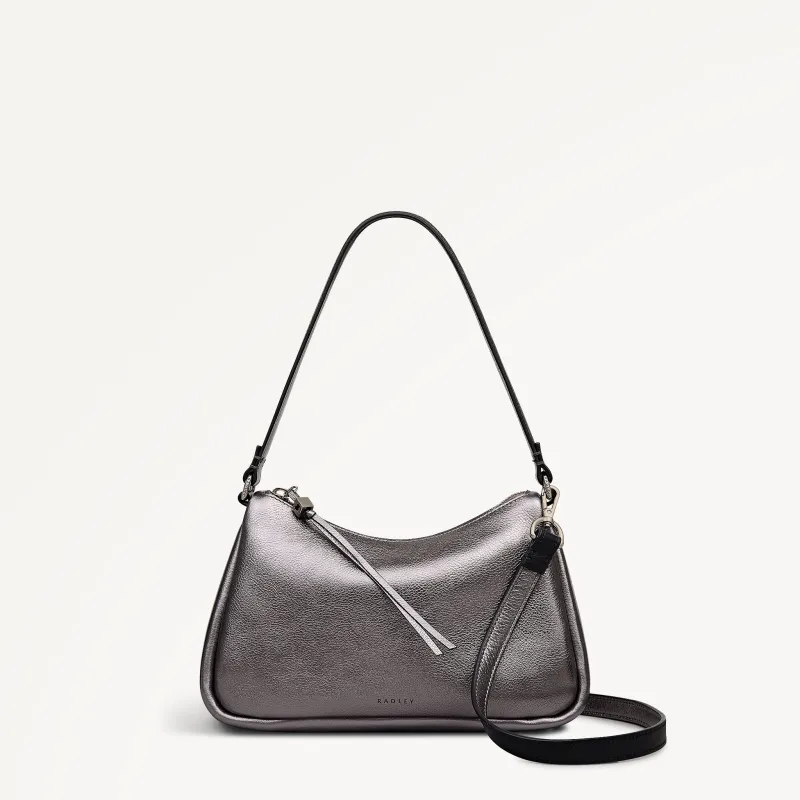 Carlton Close - Metallic Small Ziptop Shoulder Gun Metal - 112952 sold by Radley