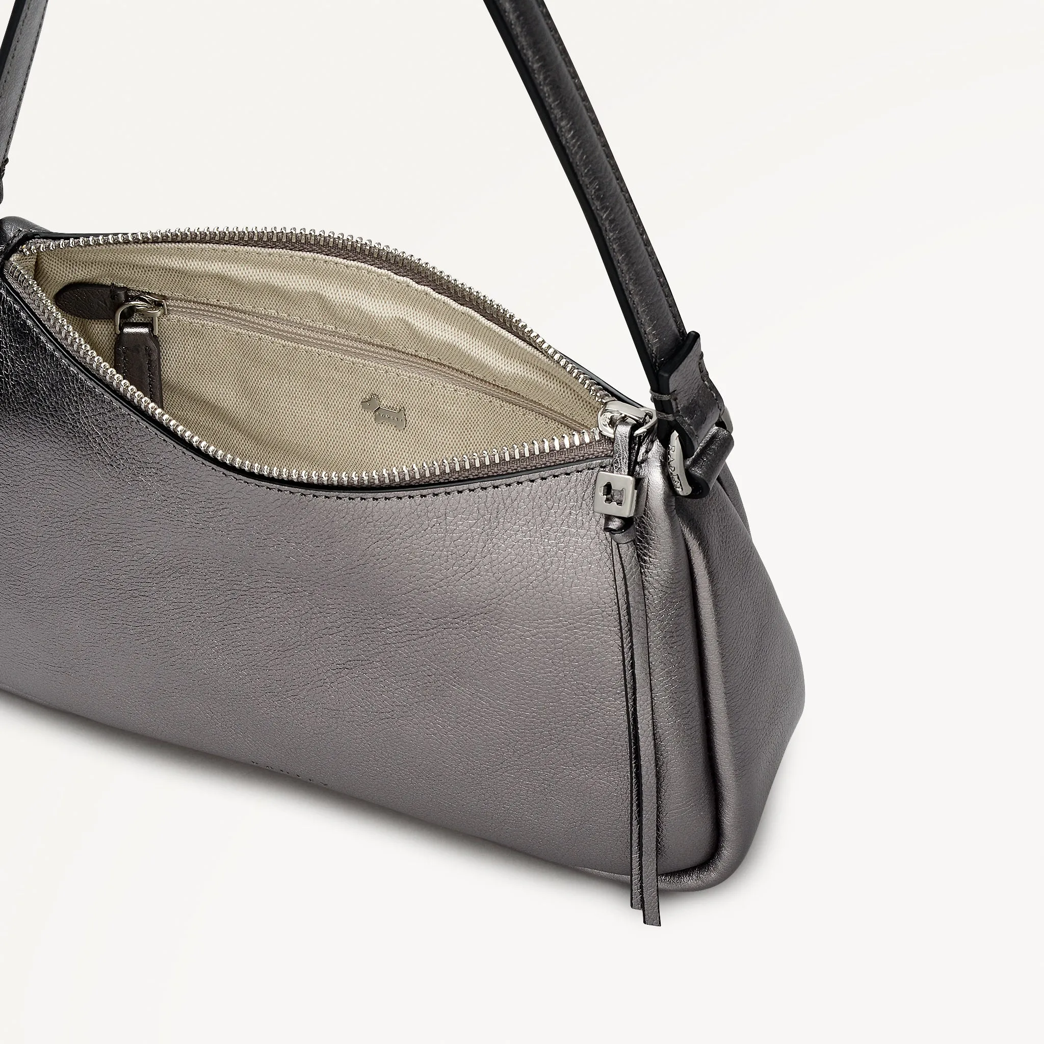 Carlton Close - Metallic Small Ziptop Shoulder Gun Metal - 112952 sold by Radley product image thumbnail 3