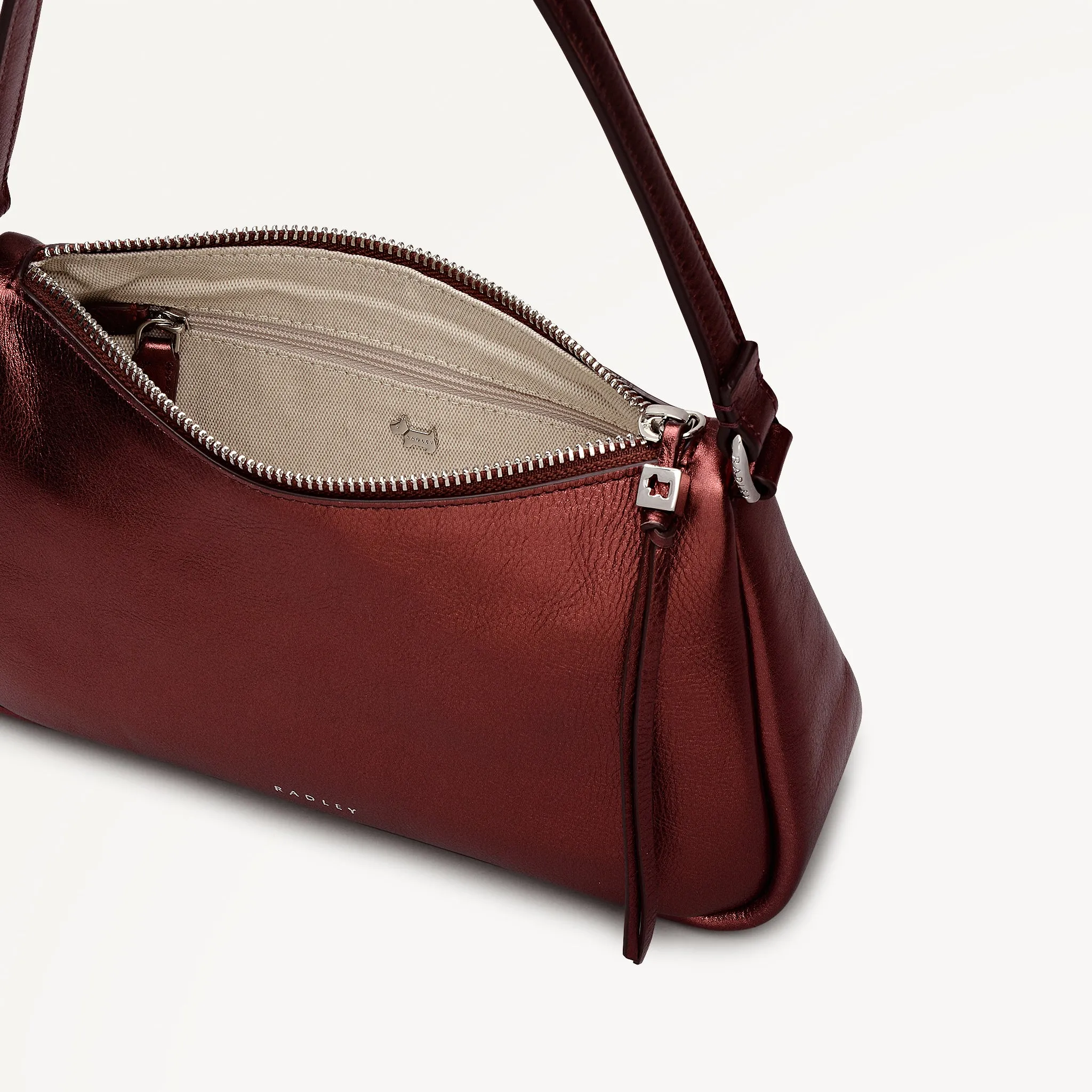 Carlton Close - Metallic Small Ziptop Shoulder Bronze - 112950 sold by Radley product image thumbnail 3