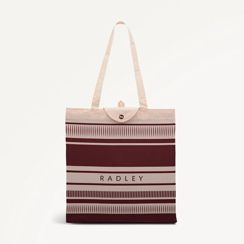 Radley Stripe Responsible Foldaway Dark Cherry - 112917 sold by Radley
